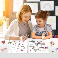 MUDOR Reusable Sticker Collecting Book with Puffy Cover, A5 Size with 40 Sheets