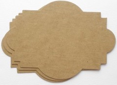 {4} *ORNATE NOTES* Style 3 – Mats / Labels / Frames Bare Chipboard Die Cuts