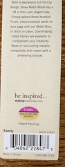 Making Memories Details Silver Metal Words~ Family Father Mother Grandma Grandpa