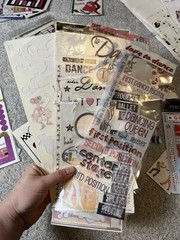 Dance/Cheerleading Scrapbook Lot, Stickers, Transfers, Jolee’s