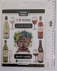 I Love Wine Tasting Flat Scrapbooking Stickers By Scrapbook Customs