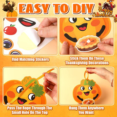 Kids Craft Kit 32Pcs DIY Paper Stickers Ornaments Classroom Party Favor Holiday