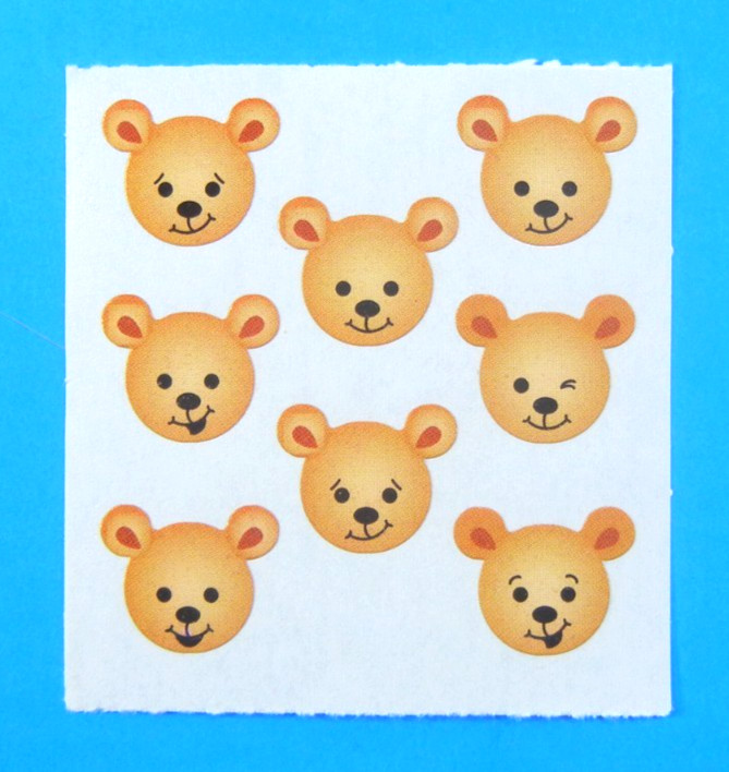 Teddy Bear Faces Sandylion Sticker Mod Sheet 2″x 2″