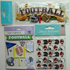 FOOTBALL LOT of 7 Stickers NEW! Jolee’s Recollections Paper House K&Company