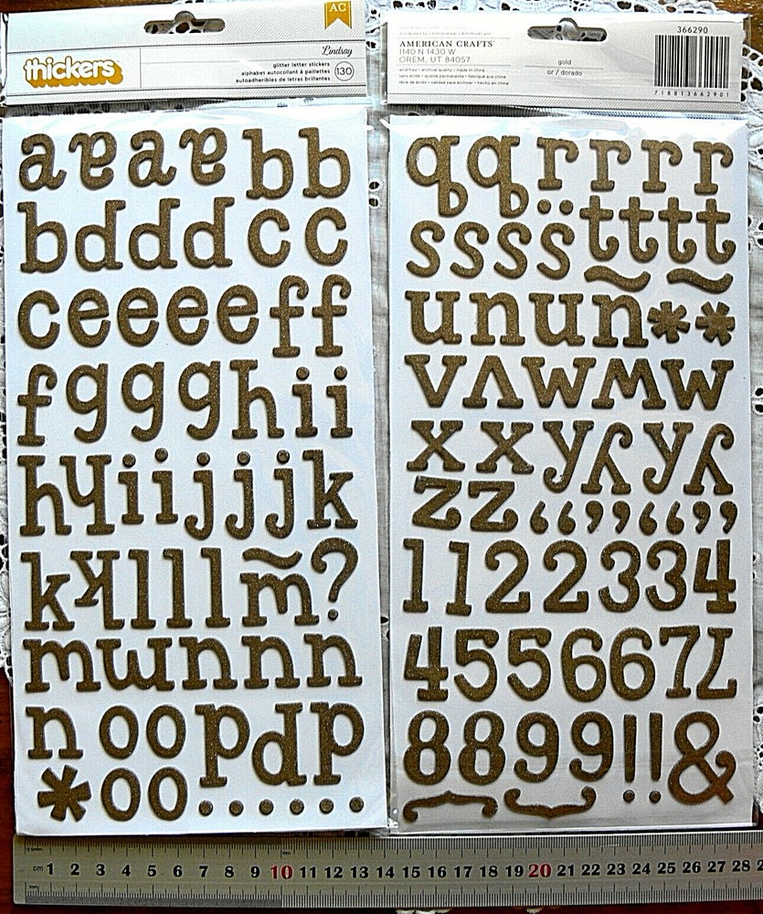 LINDSAY THICKERS – Pow Glitter Letter & Numbers 22-30mmHigh 2 Colour Choice L3mb