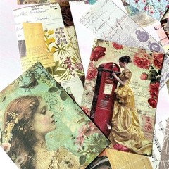 25pc Vintage Scrapbook Paper Pack – Collage Junk Journal Kit Aesthetic