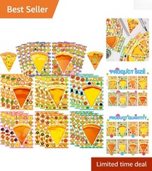 24 High-Quality Pizza Stickers for Kids – Perfect for Birthday Parties & Games