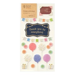 Sticker 2361 PCM Thank You Pattern MIDORI 82361006