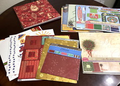 Scrapbooking Christmas 12 x 12 Paper Lot 121 Total +Extra Unopened Packs, Loose