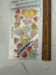 Sticko Photo Safe Vellum Butterflies/Hearts Different Sizes/Colors Scrapbooking