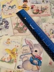 Birthday Die Cuts/Gift Tags Card Making~Vintage Style-Journal Supply-40 Pieces