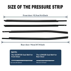 Window Molding Trim Seal for 2007-2019 Toyota Tundra Crewmax Cab(4 Full-Size …