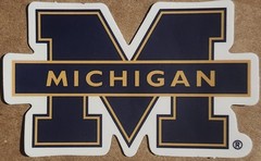 University of Michigan Wolverines logo die-cut decal sticker