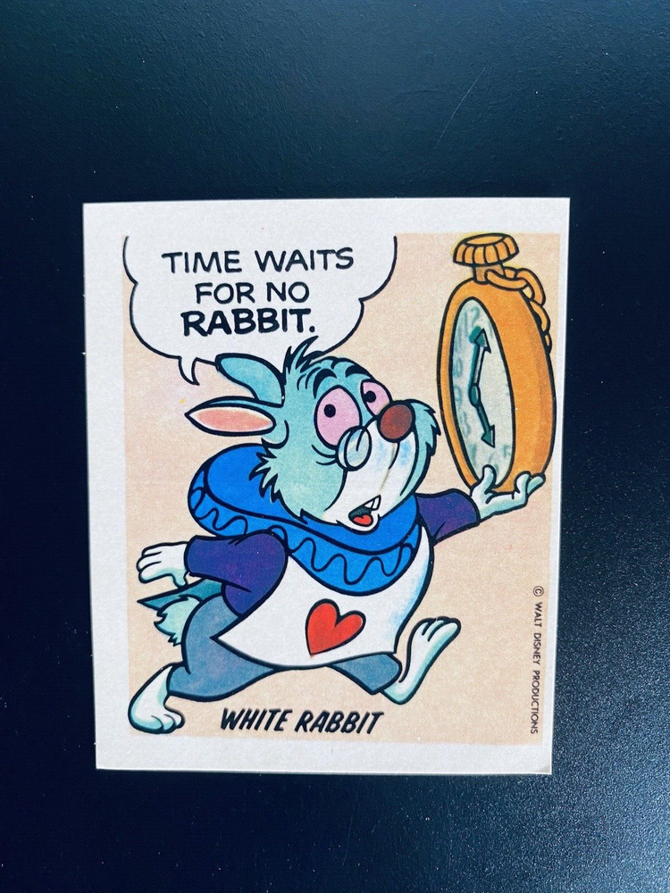 Vintage 1970’s Disney Stickers Wonder Bread White Rabbit.