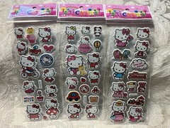 Retro Vintage Look Hello Kitty 3D Puffy Stickers 3 sets