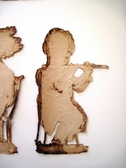 (1) Set of (6) 1800’s Musician Die Cuts Holding Their Instruments *
