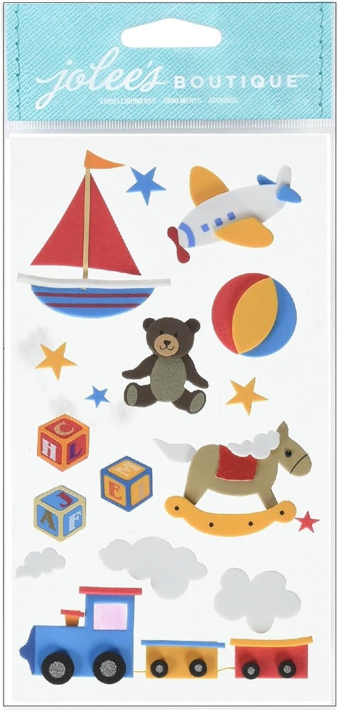 Baby Toys, 3D scrapbook sticker Jolees SPJH003