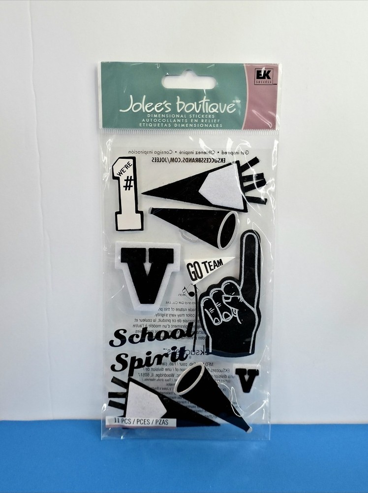FREE SHIP Jolee’s BLK SCHOOL SPIRIT Scrapbook Dimensional Stickers SCHOOL SPORTS
