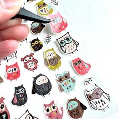 Cute Little Owl Planner Stickers Foil Accents Scrapbooking Bullet Journals