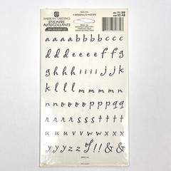 NEW Stickety Doo Da Crafts Stickers Black Alphabet Letters 4 Sheets 2 Designs