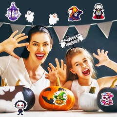 Halloween Stickers, 100Pcs Halloween Pumpkin Theme Stickers Bulk, Vinyl Waterpro