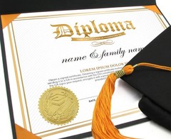 Embossed Graduation Cap Gold Certificate Seals Diplomas Gold foil Seals, 2”,1…