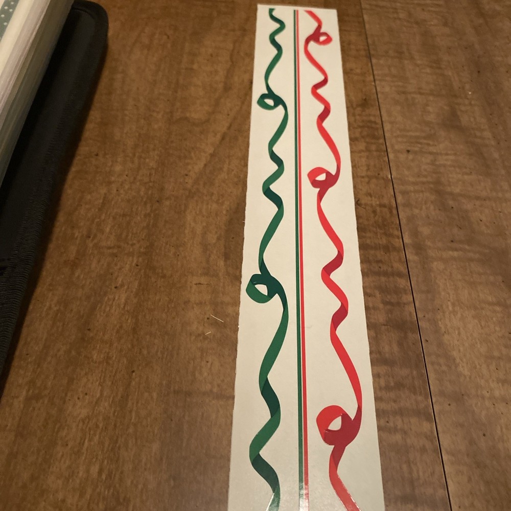 RED/GREEN RIBBON Design Line Stickers(3pc)12” Mrs.Grossman’s •Holiday•Christmas•
