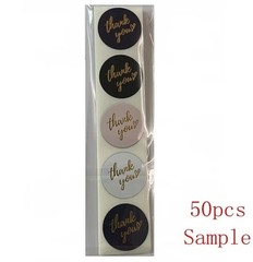 50/100/500 Pcs 1 inch Assorted Floral Thank You Stickers Round Sealing Labels
