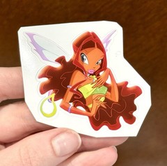 Winx Club Bloom Stella Aisha Flora Tecna Musa Fairy 6 Sticker Set
