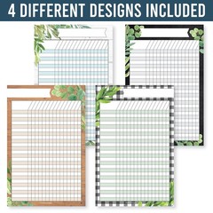8 Charts Classroom Attendance, 11×17, Student Behavior, Homework Tracker Log