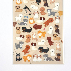 Dog Sticker Sheet Japanese Kawaii Puppies Shiba Poodle Planner Deco