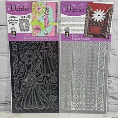 Hot Of The Press Dazzles Scrapbooking Stickers Borders Flowers Mandalas Lot Of 6