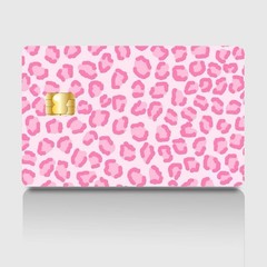 Cheetah Pink Glam Fashion Debit Credit Card Sticker Decal Money Bank Cash Cover