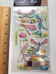 EK Success Sticko Dragonflies Scrapbook Stickers Lot Pearly Pond Garden