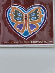 Very Rare Very Large Vintage Mark 1 Chrome Butterfly Sticker Sheet from 1983