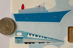 TRAVEL TIME Stickers(17pc) Airplane•Cruise•Taxi•Train•Vacation•Tickets•Vacation•