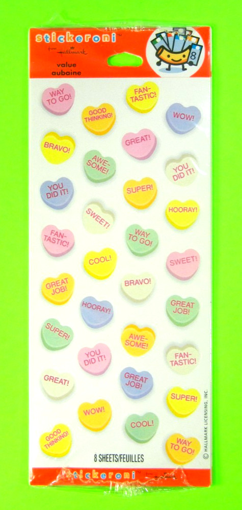 Hallmark Conversation Candy Hearts Sticker Pack Valentines Day