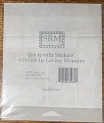 Lot Of 6 SRM Grandfather Grandmother Father Mother Brother Loving Memory Sticker