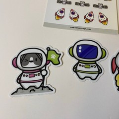 Hubman And Chubgirl Space Stickers Set