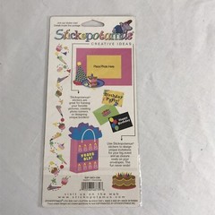 Vintage Birthday Party Binder Stickers Balloons Cards Scrapbook Stickopotumus