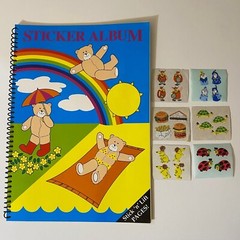 Stickermagic Bear Sticker Album & Stickers Turtle Ladybug Wizard Fast Food