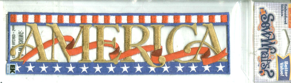 America Red White Blue USA United States Patriotic Sticko Sew Whats Stickers