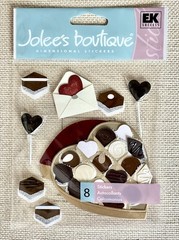4 PC LOVE THEMED~jolee’s CHOCOLATE HEART Embellishments + 1 ITEM IS FREE All New