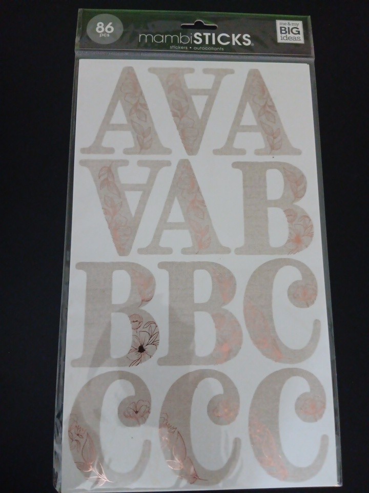 MambiSticks Large Alphabet Stickers New 86 Pieces