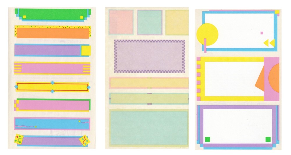 Giant & Double Giant Stickers / Mrs. Grossman -Vellum DG – 3 modules – 2 designs
