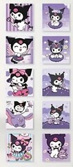 500 pcs Sticker Seals Roll Cute Sanrio Square Kuromi Semi Gloss Self Adhesive