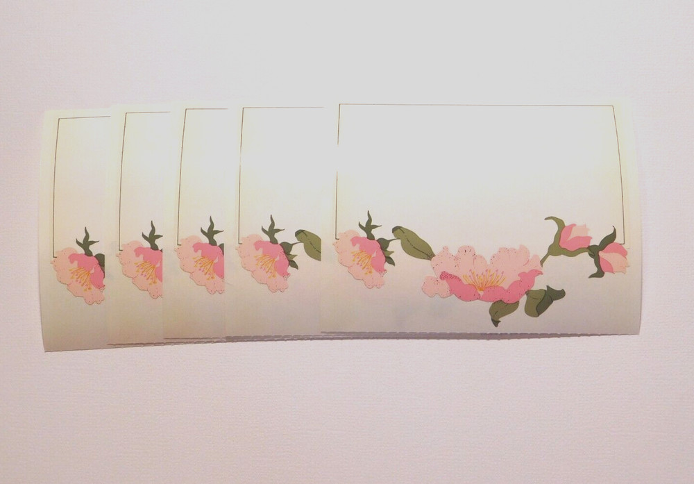 Mrs Grossman’s Stickers Lot of 5 Mods~Pink Flower Labels~ 1994 Vintage NOTE SIZE