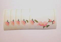Mrs Grossman’s Stickers Lot of 5 Mods~Pink Flower Labels~ 1994 Vintage NOTE SIZE