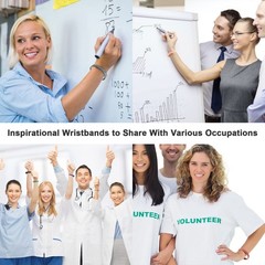 100 Pcs Motivational Bracelets Bulk Gifts Inspirational Silicone Bracelets Co…
