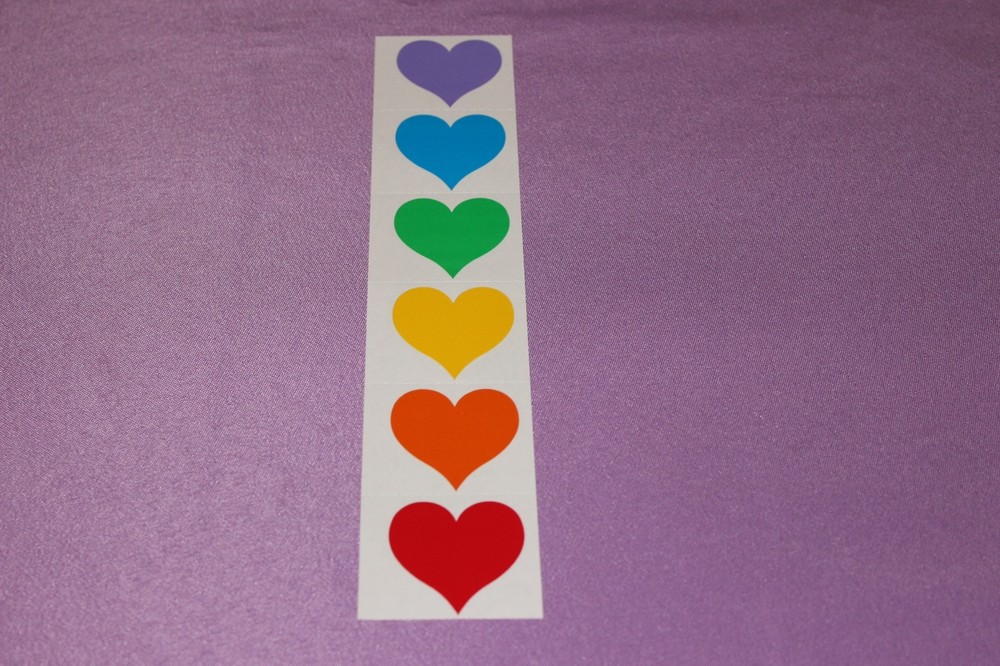 Mrs. Grossman’s RARE Long Strip Vintage 1979 Rainbow Hearts Stickers!